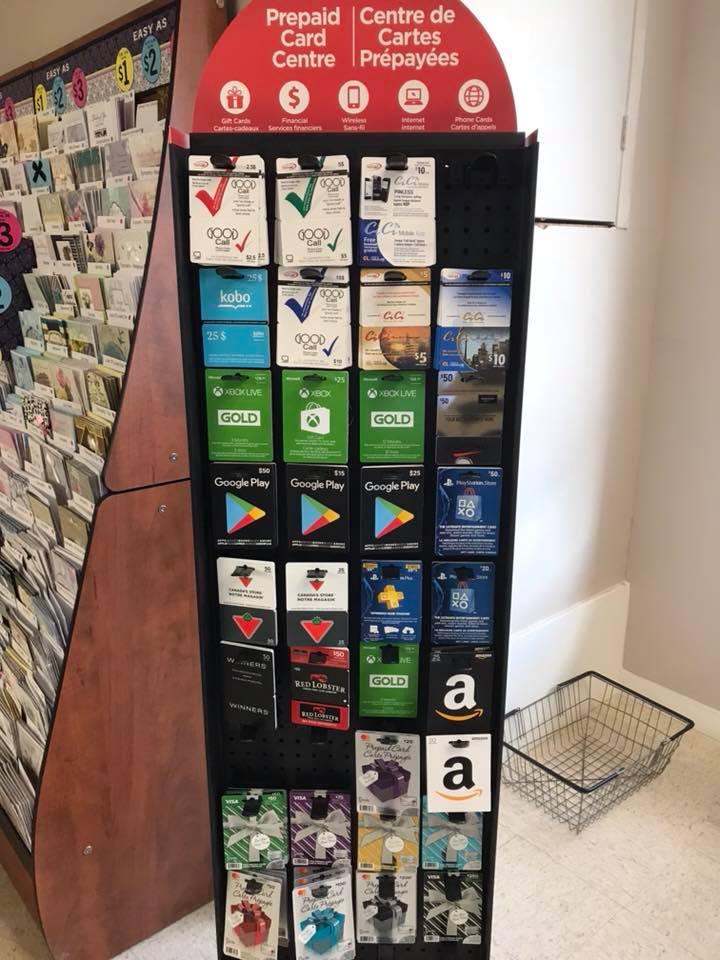 Gift card selection