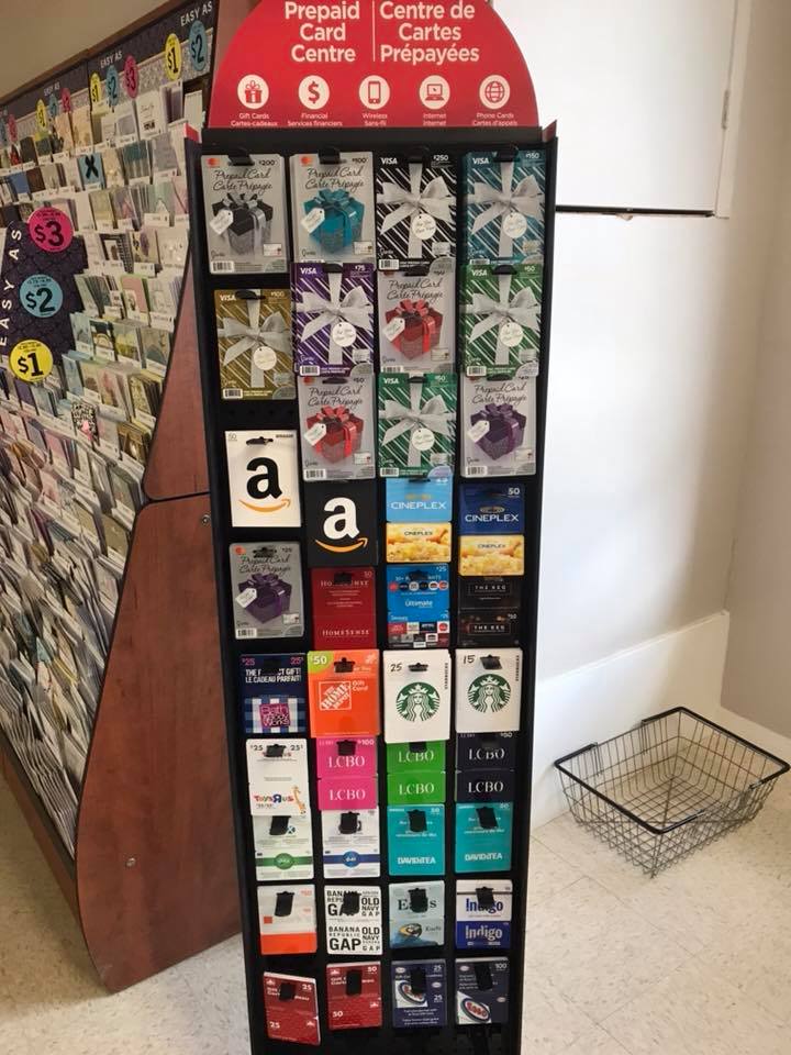 Alternate view of gift card selection